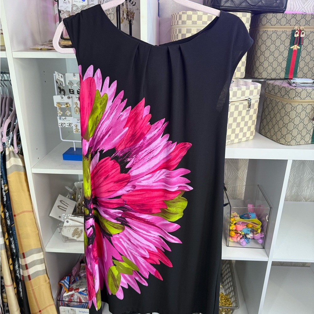 Floral Black Dress